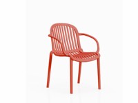 Fauteuil de salon empilable intégré, durable, moderne, confortable, avec accoudoirs, léger, anti-UV, OEM, pour intérieur/extérieur, parc
