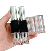 Tubes de rouge à lèvres et de gloss à double face, tube carré à double tête, tube de rouge à lèvres liquide, tube de gloss à double face vide