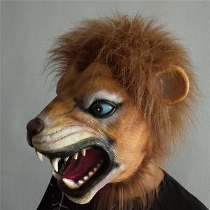 Realistico re <span class=keywords><strong>leone</strong></span> <span class=keywords><strong>maschera</strong></span> in lattice per adulti Halloween & natale/festa di Capodanno Cosplay testa animale Costume - Product Image 4