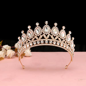 Corona de Metal para Decoración de Ramo, Corona Nupcial de Boda para Vestido de <span class=keywords><strong>Novia</strong></span>, Desfile de Pelo, Accesorios de Cumpleaños de Reina - Product Image 4