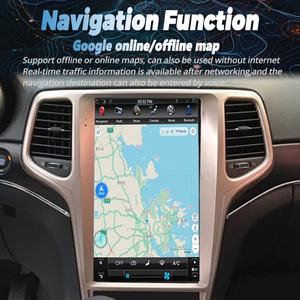 13.6inch Tesla Vertical Screen Car Radio for Jeep Grand Cherokee 2014-2020 GPS Carplay <b>Android</b> 11 Car Multimedia Video Player - Product Image 6