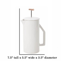 Presse à café blanche personnalisée, outils pour le café, en céramique blanche, personnalisé, vente en gros, pièces