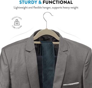 Cintres à vêtements, cintres en plastique floqués antidérapants, cintres en <span class=keywords><strong>velours</strong></span> non-marquants pour le rangement et l'organisation dans les magasins de vêtements - Product Image 3