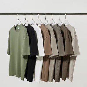 T-shirt Oversize da Uomo in Cotone 100% Liscio 260gsm con Spalle Cadenti, Personalizzabile con Logo, Taglie USA - Product Image 4