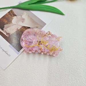 Cute Cat Hair Claw Wholesale Acetate Material Hair Clips For Girls Outdoor Retro Acetate Hair Claw Clip - Product Image 4