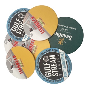 Custom Disposable Absorbent Coffee Cup Paper Coaster Mats & Pads for Restaurant Hotel Bar-Restaurant Hotel's Drink Mat