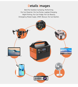 Fuente de alimentación de 300W para acampada, carcasa de aluminio, portátil, batería, carga Solar, adaptador de CA, <span class=keywords><strong>precio</strong></span> de fábrica - Product Image 5