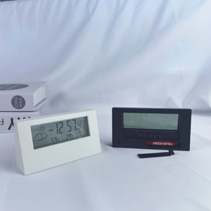 Reloj Despertador Digital LCD Transparente con Logotipo Personalizable, Diseño Moderno, Calendario Electrónico, Temperatura, para Sala de Estar y Cocina - Product Image 5