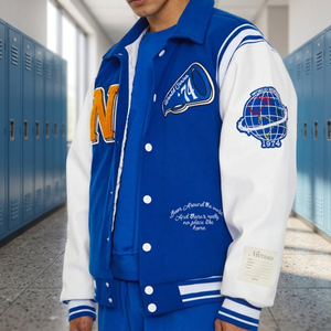 New Men Casual <b>Winter</b> Unisex Button College Varsity <b>Jacket</b> Windproof <b>Waterproof</b> Breathable Quick Dry OEM Service Custom Colors - Product Image 2
