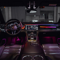 64 couleurs éclairage dynamique intérieur de voiture lumière ambiante led voiture lumières d'ambiance décoratives pour Porsche Panamera 2017-2023