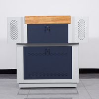 Pupitre d'enseignement multimédia à écran rabattable, bureau d'ordinateur intelligent pour salles de classe, design moderne, construction métallique