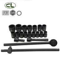 Clé dynamométrique robuste 3/4'' à 12 points 40CR, jeu de douilles à chocs 21-50mm avec 21 outils de réparation automobile OEM