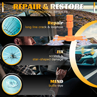 Kit de Reparación de Parabrisas YABIKORA, Resina para Reparar Vidrio de Auto, Kit de Reparación de Grietas y Roturas, Fluido para Reparar Roturas en Forma de Estrella, Herramienta DIY