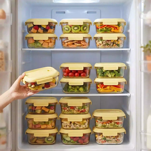 Boîte à lunch en verre borosilicate de haute qualité avec couvercle rabattable, compatible <span class=keywords><strong>micro</strong></span>-ondes et lave-vaisselle, grande capacité, récipient hermétique pour le bureau - Product Image 4