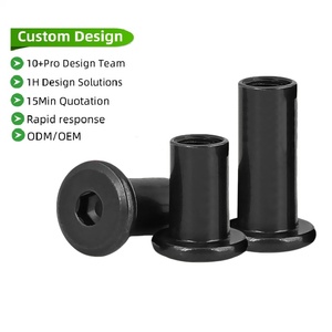 Vis de connexion pour meubles en acier inoxydable métrique de haute qualité M4 M6 M8 M12 à <span class=keywords><strong>tête</strong></span> cylindrique <span class=keywords><strong>avec</strong></span> embase hexagonale et <span class=keywords><strong>écrou</strong></span> à manchon - Product Image 1