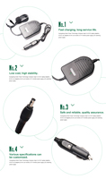 Aksesoris Laptop 90W Universal Charger Mobil Laptop Adaptor Daya untuk HP Dell Toshiba Lenovo Acer ASUS