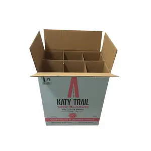 Custom Printed Cardboard Packaging Shipping Corrugated Wine Cartons Vodka