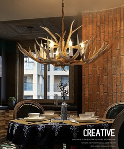 ثريا من قرون الغزلان المصنوعة من الراتنج عالي الجودة للحرف اليدوية، ثريا أمريكية من قرون الغزلان - Product Image 6