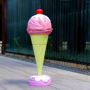 2025 oggetti di scena per caramelle di vendita calda scultura cono gelato gigante grandi statue di ghiaccioli che si sciolgono - Product Image 2