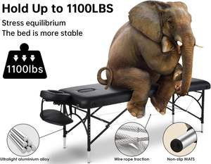 <span class=keywords><strong>Lit</strong></span> de massage pliable avec revêtement en cuir synthétique doux - Product Image 6