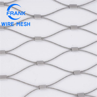 Maille de câble métallique flexible en acier inoxydable 304 316 de haute qualité, ouverture de maille 60*60mm, avec ferule verrouillable, pour enclos de reptiles/primates