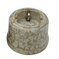 Interrupteur en céramique marbrée, prise en porcelaine vintage pour installation en surface, design rétro élégant pour l'éclairage domestique
