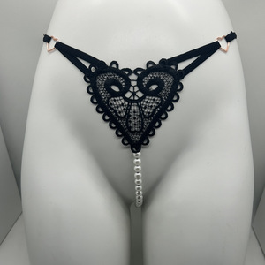 Culottes string sexy Ding Zhi Mei avec perles qui brillent dans le noir, lingerie pour femmes grandes tailles, transparentes, entrejambe ouvert, 6 couleurs, 3 tailles - Product Image 4