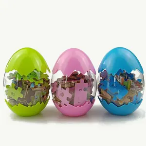 Puzzle a forma di uovo giocattolo per bambini Puzzle di uova di dinosauro prezzo all'ingrosso a buon mercato regali di natale puzzle giocattolo a sorpresa 60 pezzi - Product Image 1
