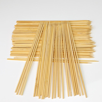 Brochettes jetables en bambou naturel solides avec long manche, outils de cuisson rapides pour barbecue en plein air et camping