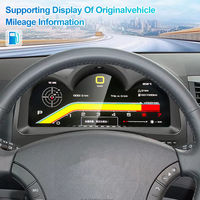Écran numérique LCD 12,3 pouces pour Toyota Fortuner/Hilux/Vigo 2005-2015, tableau de bord virtuel, compteur de vitesse, unité centrale de tableau de bord