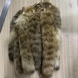 25cm real fox tail keychain fluffy cheap Natural color fox fur tail key chain for decoration real fox tails