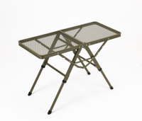 Table de gril pliante en aluminium Table de support de gril portable pour camping en plein air pique-nique barbecue léger hauteur réglable trois vitesses