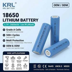 KC UL CE Certified 1500mAh 1800mAh 2000mAh 2200mAh 18650 Lithium Battery 3.7V Grade a Low IR &le;40m&Omega; Power Tools OEM 18650 Cell - Product Image 1