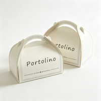 Boîte en carton personnalisée avec logo, élégante, pastel, à couvercle, pour tranches de gâteau, pâtisseries, gâteaux roulés, desserts, pour boulangeries et pâtisseries