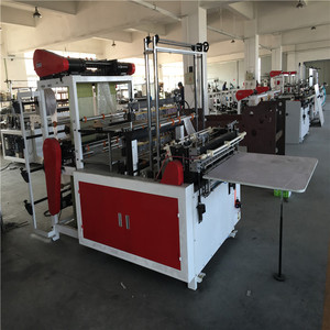 เครื่องผลิตถุงพลาสติกแบบแบนอัตโนมัติสองชั้นสี่สายรุ่น Hongtong 350*4 สำหรับผลิตถุงขยะพลาสติก - Product Image 1