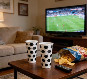 Soccer Party Supplies Eco Friendly <b>Reusable</b> PP Plastic Football Theme Sports Fans Gift <b>Cup</b> - Product Image 1