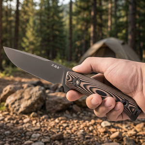 Cuchillo de Hoja Fija SANRENMU S795 de Alta Calidad con Funda, para Supervivencia, Camping y Caza, Mango G10, Robusto, Afilado, para Exteriores, OEM, DIY, Apertura Deslizante - Product Image 3