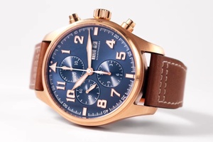Reloj de piloto multifuncional con cronógrafo, movimiento mecánico de calidad superior, 43 mm, fábrica ZF, movimiento asiático 7750, IW377709, oro rosa - Product Image 4