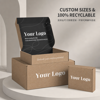 Boîtes d'expédition en carton ondulé personnalisées avec logo, pelliculage mat et gaufrage