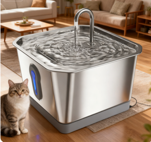 Distributeur d'eau intelligent pour animaux de compagnie en acier inoxydable 304 à double détection radar, capacité de 4 L, vente en gros, best-seller pour <span class=keywords><strong>chiens</strong></span> et chats - Product Image 1