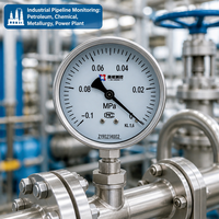 Pengukur Tekanan Digital MX Stainless Steel 316 1/4in DN150 0-25 Bar Akurasi 2.5% Tekanan Pipa Industri