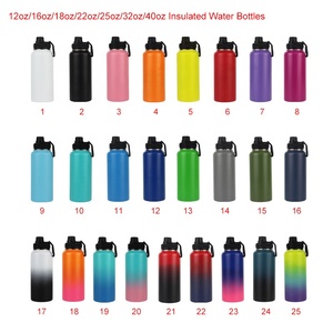 Toptan stoklanan 22oz 25oz 32oz 40oz sızdırmaz paslanmaz çelik eko spor su şişeleri ile degrade renkler toz kaplı - Product Image 6