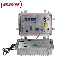 Amplificateur de signal coaxial FTTH CATV 2 voies extérieur 110V, gain 32dB~38dB, 5~862MHz, amplificador 110 catv