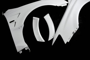 ¡De fibra de vidrio auto partes para EVO 10 VRS estilo Ver! Más guardabarros delantero + 35mm (4 piezas) - Product Image 2