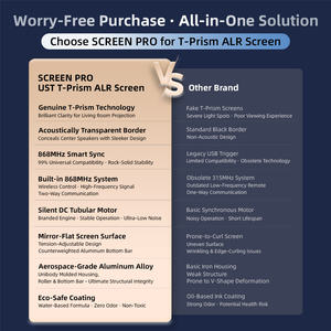 Techo ALR de 72 "-150" Ocultar en la pantalla tensada de la pestaña motorizada UST Pantalla de proyección 4K de tiro ultracorto que rechaza la luz ambiental - Product Image 5