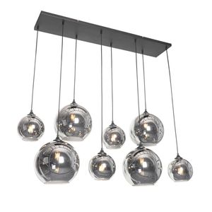 Lampe suspendue Art déco nordique verre fumé 8 lumières salon lustre en verre soufflé à la main verre pour salle à manger - Product Image 1
