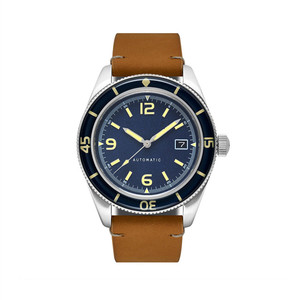 Reloj DE BUCEO automático superluminoso de 200m para hombre, caja redonda de acero inoxidable de alta calidad con correa de cuero, función de buceo - Product Image 1