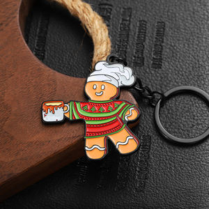 <span class=keywords><strong>2025</strong></span> nuevos regalos de Navidad llavero Metal Aleación de Zinc Anime dibujos animados llaveros 2d 3D personaje esmalte Color Spray lindo llavero - Product Image 4