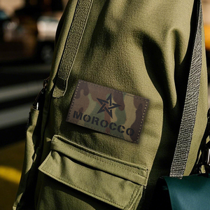Bordado táctico país Bandera <span class=keywords><strong>de</strong></span> Marruecos viaje mochila hombro apliques DIY coser ropa etiqueta apliques para camisa bolsa - Product Image 6