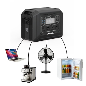 Station d'alimentation portable 2000W, batterie LiFePO4 1024Wh, générateur solaire portable d'urgence pour l'extérieur, contrôle à distance par application - Product Image 2